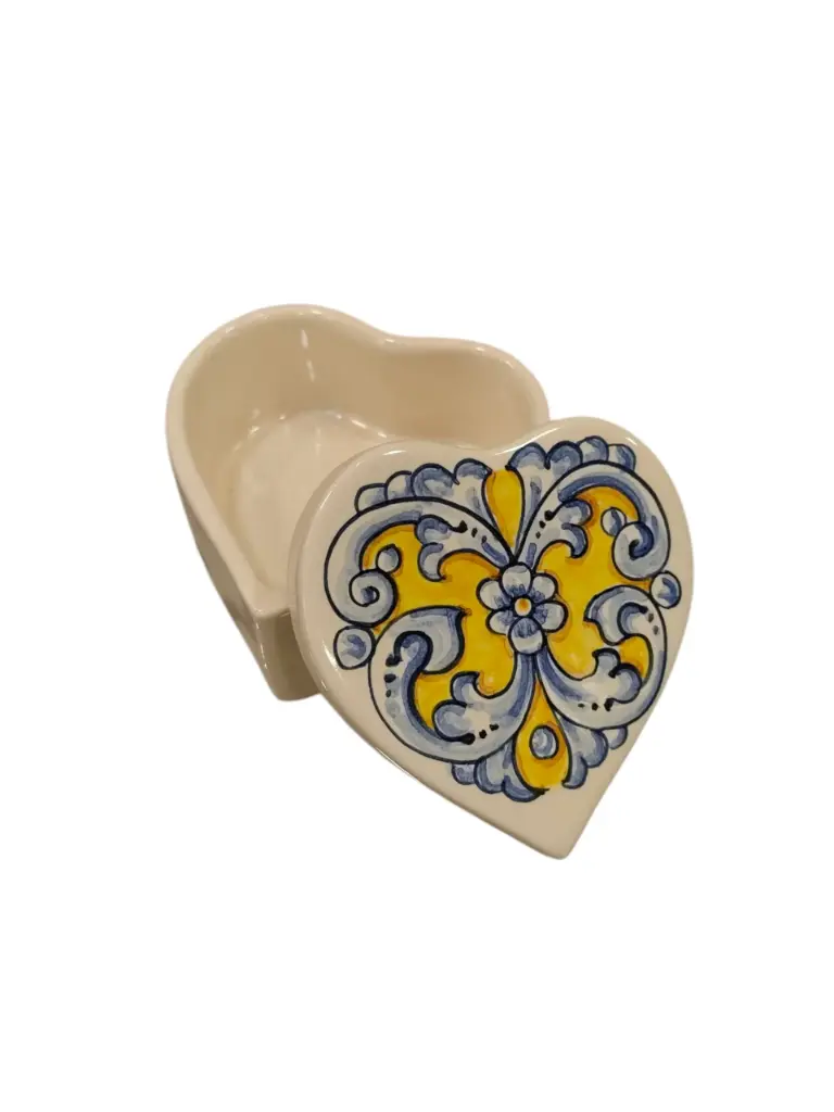 Joyero Corazon Renac. Amarillo