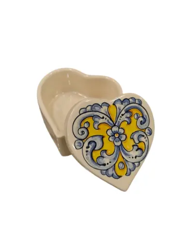 Joyero Corazon Renac. Amarillo