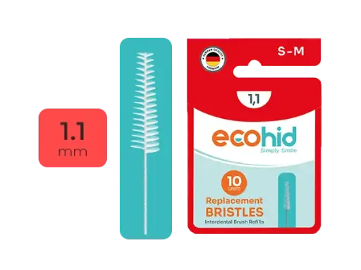 [81004] Ecohid - Recambio cepillos interdentales 1,1 mm (10 unidades)